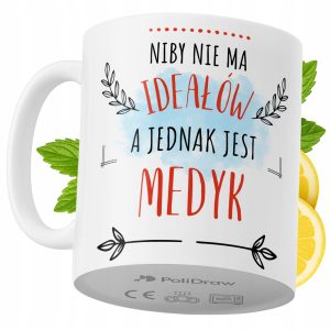 Kubek Dla Medyka na Prezent z Nadrukiem ze Zdjęciem 330 ml PoliDraw 971361 Kubek Dla Medyka na Prezent z Nadrukiem ze Zdjęciem 330 ml PoliDraw 971361