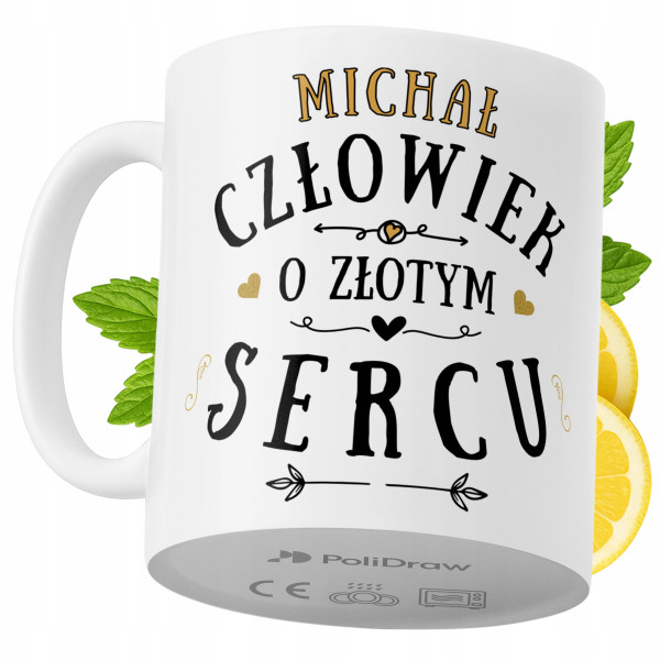 Kubek Dla Michała na Prezent z Nadrukiem ze Zdjęciem 330 ml PoliDraw 970948