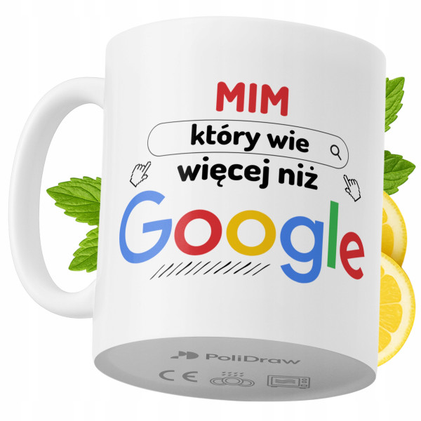 Kubek Dla Mima na Prezent z Nadrukiem ze Zdjęciem 330 ml PoliDraw 970859