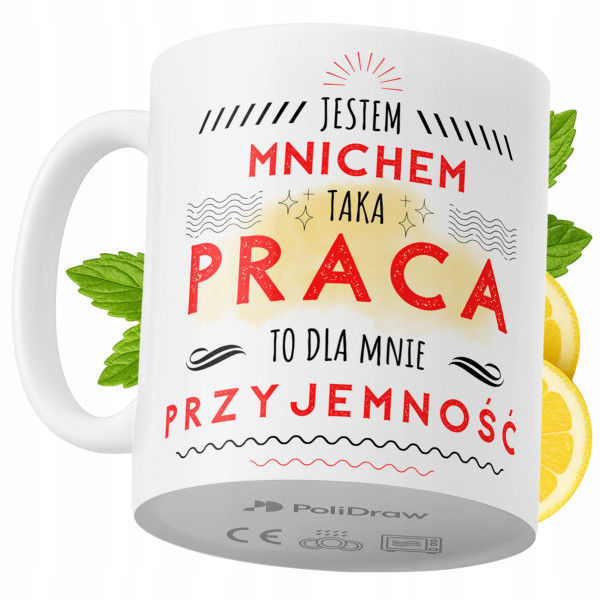 Kubek Dla Mnicha na Prezent z Nadrukiem ze Zdjęciem 330 ml PoliDraw 971304