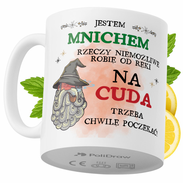 Kubek Dla Mnicha na Prezent z Nadrukiem ze Zdjęciem 330 ml PoliDraw 973081