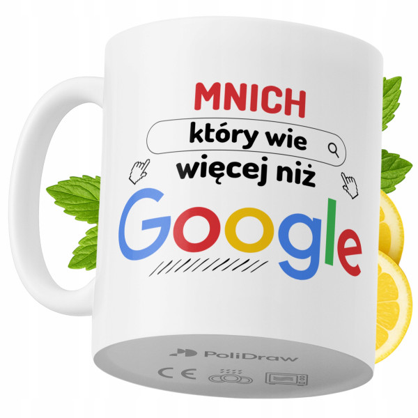 Kubek Dla Mnicha na Prezent z Nadrukiem ze Zdjęciem 330 ml PoliDraw 970660
