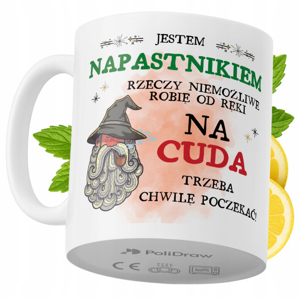 Kubek Dla Napastnika na Prezent z Nadrukiem ze Zdjęciem 330 ml PoliDraw 973720