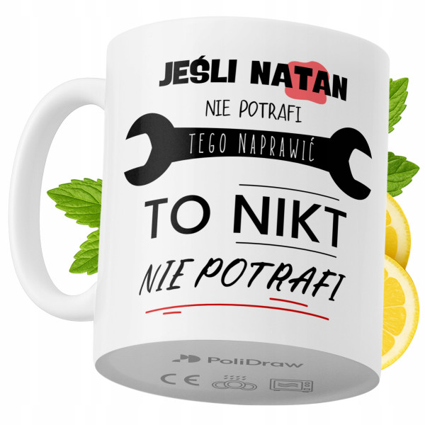 Kubek Dla Natana na Prezent z Nadrukiem ze Zdjęciem 330 ml PoliDraw 973448