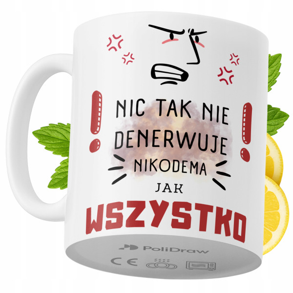 Kubek Dla Nikodema na Prezent z Nadrukiem ze Zdjęciem 330 ml PoliDraw 972902