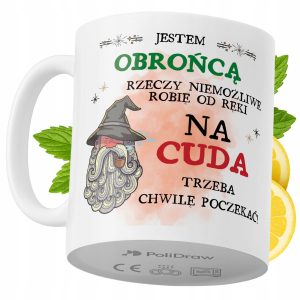 Kubek Dla Obrońcy na Prezent z Nadrukiem ze Zdjęciem 330 ml PoliDraw 972697