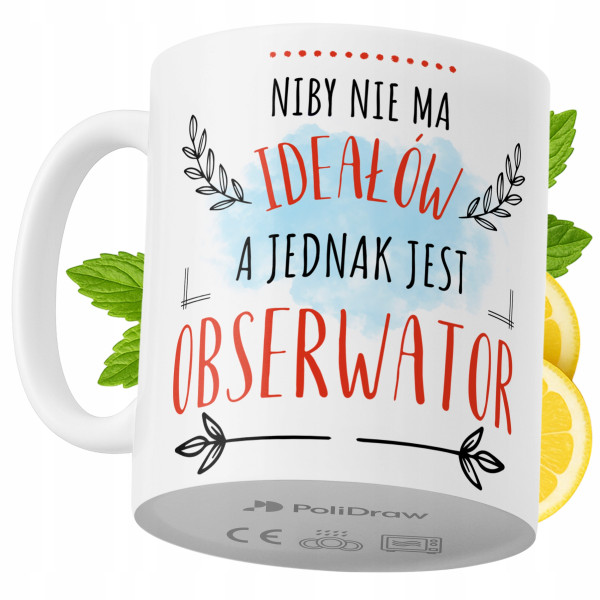 Kubek Dla Obserwatora na Prezent z Nadrukiem ze Zdjęciem 330 ml PoliDraw 972665