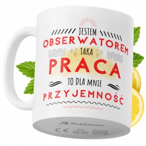 Kubek Dla Obserwatora na Prezent z Nadrukiem ze Zdjęciem 330 ml PoliDraw 973348
