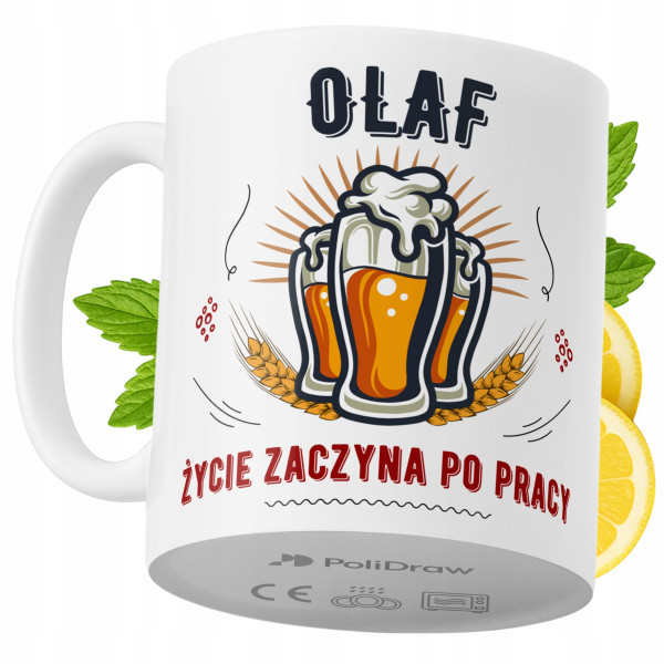 Kubek Dla Olafa na Prezent z Nadrukiem ze Zdjęciem 330 ml PoliDraw 973456