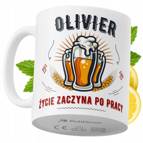 Kubek Dla Oliviera na Prezent z Nadrukiem ze Zdjęciem 330 ml PoliDraw 968407