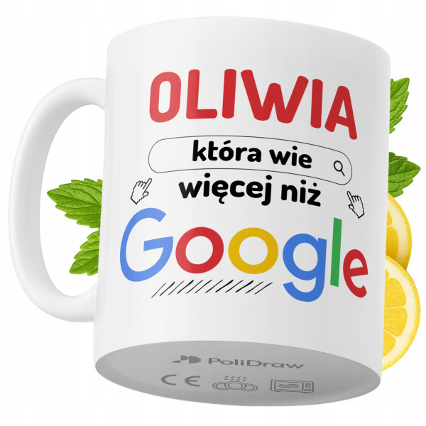 Kubek Dla Oliwii na Prezent z Nadrukiem ze Zdjęciem 330 ml PoliDraw 973899