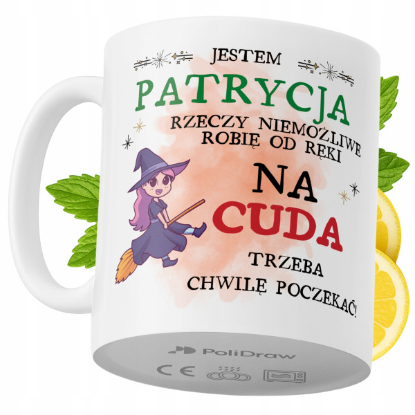 Kubek Dla Patrycji na Prezent z Nadrukiem ze Zdjęciem 330 ml PoliDraw 968789