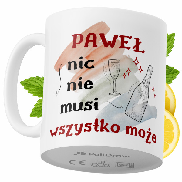 Kubek Dla Pawła na Prezent z Nadrukiem ze Zdjęciem 330 ml PoliDraw 969307