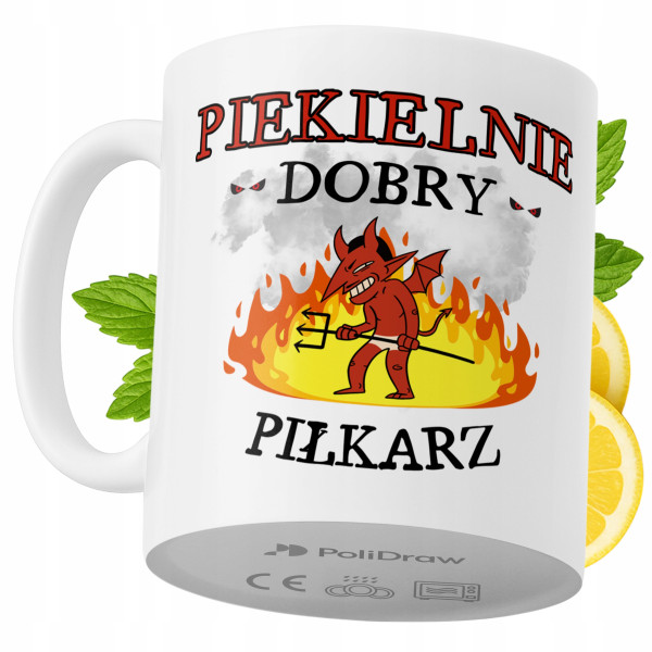 Kubek Dla Piłkarza na Prezent z Nadrukiem ze Zdjęciem 330 ml PoliDraw 967710