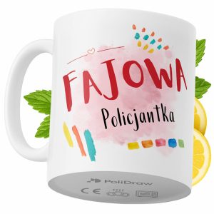 Kubek Dla Policjantki na Prezent z Nadrukiem ze Zdjęciem 330 ml PoliDraw 969365 Kubek Dla Policjantki na Prezent z Nadrukiem ze Zdjęciem 330 ml PoliDraw 969365