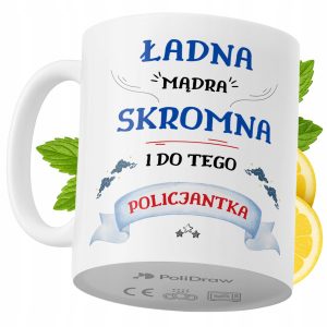 Kubek Dla Policjantki na Prezent z Nadrukiem ze Zdjęciem 330 ml PoliDraw 967938 Kubek Dla Policjantki na Prezent z Nadrukiem ze Zdjęciem 330 ml PoliDraw 967938