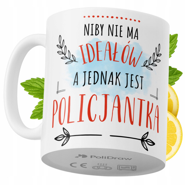 Kubek Dla Policjantki na Prezent z Nadrukiem ze Zdjęciem 330 ml PoliDraw 967758