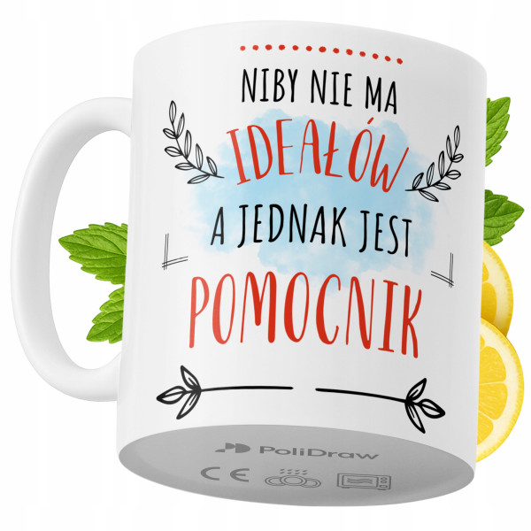 Kubek Dla Pomocnika na Prezent z Nadrukiem ze Zdjęciem 330 ml PoliDraw 969188