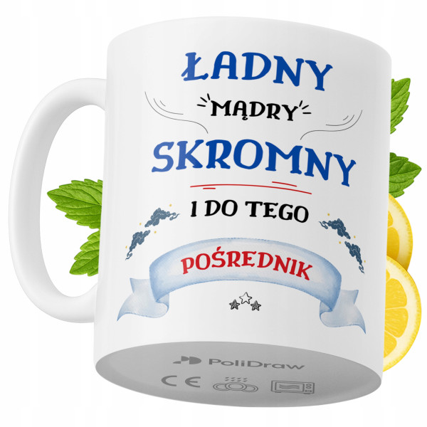 Kubek Dla Pośrednika na Prezent z Nadrukiem ze Zdjęciem 330 ml PoliDraw 967589
