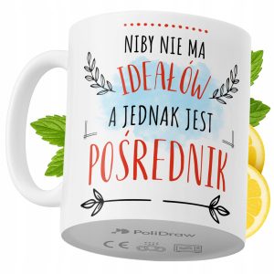 Kubek Dla Pośrednika na Prezent z Nadrukiem ze Zdjęciem 330 ml PoliDraw 967339 Kubek Dla Pośrednika na Prezent z Nadrukiem ze Zdjęciem 330 ml PoliDraw 967339