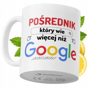 Kubek Dla Pośrednika na Prezent z Nadrukiem ze Zdjęciem 330 ml PoliDraw 968341 Kubek Dla Pośrednika na Prezent z Nadrukiem ze Zdjęciem 330 ml PoliDraw 968341
