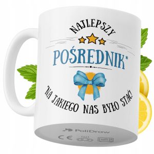 Kubek Dla Pośrednika na Prezent z Nadrukiem ze Zdjęciem 330 ml PoliDraw 968500 Kubek Dla Pośrednika na Prezent z Nadrukiem ze Zdjęciem 330 ml PoliDraw 968500