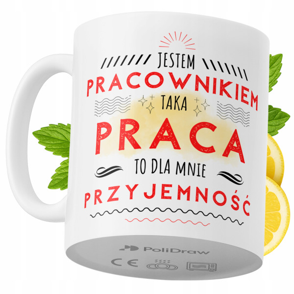 Kubek Dla Pracownika na Prezent z Nadrukiem ze Zdjęciem 330 ml PoliDraw 969224
