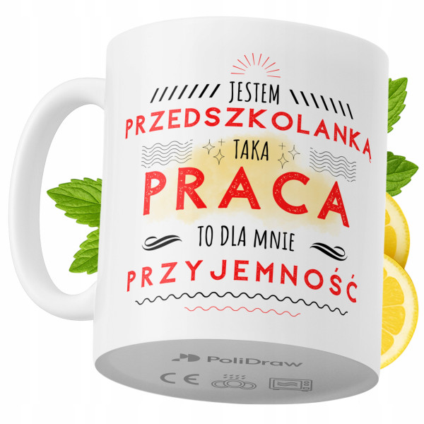 Kubek Dla Przedszkolanki na Prezent z Nadrukiem ze Zdjęciem 330 ml PoliDraw 967855