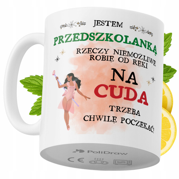 Kubek Dla Przedszkolanki na Prezent z Nadrukiem ze Zdjęciem 330 ml PoliDraw 968368