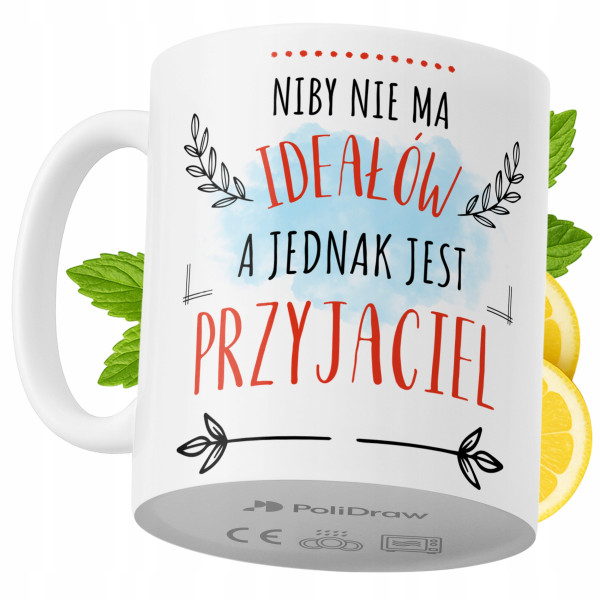 Kubek Dla Przyjaciela na Prezent z Nadrukiem ze Zdjęciem 330 ml PoliDraw 967665