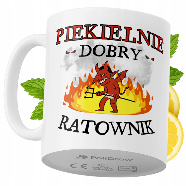 Kubek Dla Ratownika na Prezent z Nadrukiem ze Zdjęciem 330 ml PoliDraw 968137