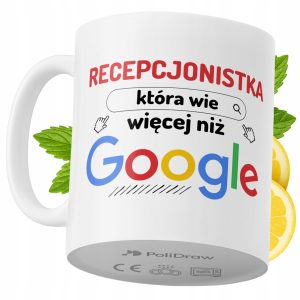 Kubek Dla Recepcionistki na Prezent z Nadrukiem ze Zdjęciem 330 ml PoliDraw 969011 Kubek Dla Recepcionistki na Prezent z Nadrukiem ze Zdjęciem 330 ml PoliDraw 969011