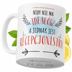 Kubek Dla Recepcionistki na Prezent z Nadrukiem ze Zdjęciem 330 ml PoliDraw 968262 Kubek Dla Recepcionistki na Prezent z Nadrukiem ze Zdjęciem 330 ml PoliDraw 968262