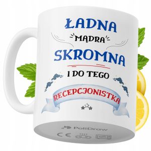 Kubek Dla Recepcionistki na Prezent z Nadrukiem ze Zdjęciem 330 ml PoliDraw 968617 Kubek Dla Recepcionistki na Prezent z Nadrukiem ze Zdjęciem 330 ml PoliDraw 968617