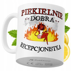 Kubek Dla Recepcionistki na Prezent z Nadrukiem ze Zdjęciem 330 ml PoliDraw 968880 Kubek Dla Recepcionistki na Prezent z Nadrukiem ze Zdjęciem 330 ml PoliDraw 968880