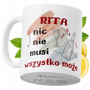 Kubek Dla Rity na Prezent z Nadrukiem ze Zdjęciem 330 ml PoliDraw 968412