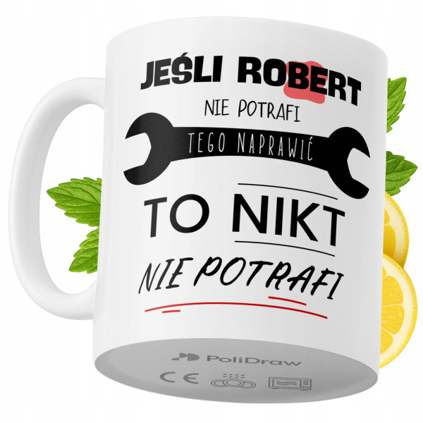 Kubek Dla Roberta na Prezent z Nadrukiem ze Zdjęciem 330 ml PoliDraw 968276
