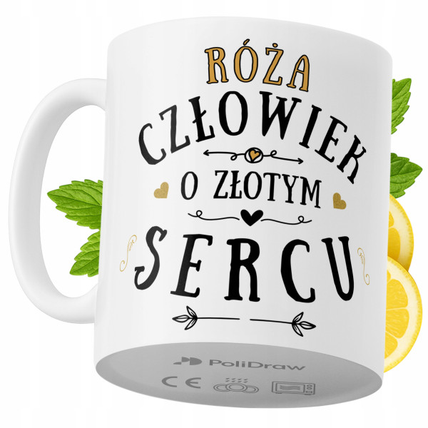 Kubek Dla Róży na Prezent z Nadrukiem ze Zdjęciem 330 ml PoliDraw 968684