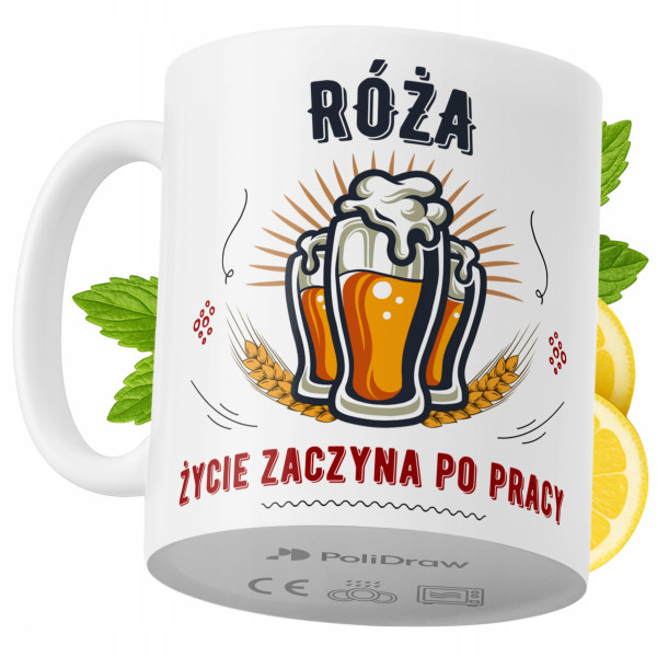 Kubek Dla Róży na Prezent z Nadrukiem ze Zdjęciem 330 ml PoliDraw 967839