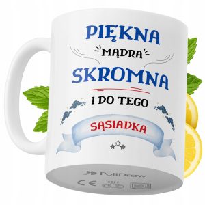 Kubek Dla Sąsiadki na Prezent z Nadrukiem ze Zdjęciem 330 ml PoliDraw 969413 Kubek Dla Sąsiadki na Prezent z Nadrukiem ze Zdjęciem 330 ml PoliDraw 969413