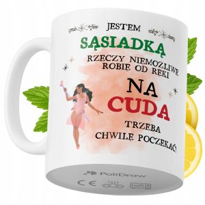 Kubek Dla Sąsiadki na Prezent z Nadrukiem ze Zdjęciem 330 ml PoliDraw 968199 Kubek Dla Sąsiadki na Prezent z Nadrukiem ze Zdjęciem 330 ml PoliDraw 968199