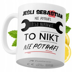 Kubek Dla Sebastiana na Prezent z Nadrukiem ze Zdjęciem 330 ml PoliDraw 967560 Kubek Dla Sebastiana na Prezent z Nadrukiem ze Zdjęciem 330 ml PoliDraw 967560