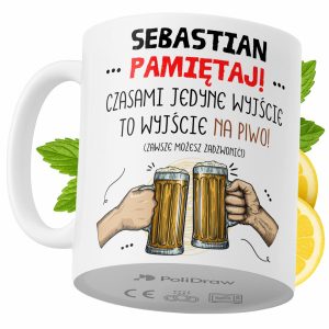 Kubek Dla Sebastiana na Prezent z Nadrukiem ze Zdjęciem 330 ml PoliDraw 968596 Kubek Dla Sebastiana na Prezent z Nadrukiem ze Zdjęciem 330 ml PoliDraw 968596