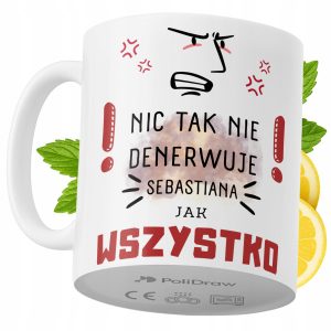 Kubek Dla Sebastiana na Prezent z Nadrukiem ze Zdjęciem 330 ml PoliDraw 969321 Kubek Dla Sebastiana na Prezent z Nadrukiem ze Zdjęciem 330 ml PoliDraw 969321