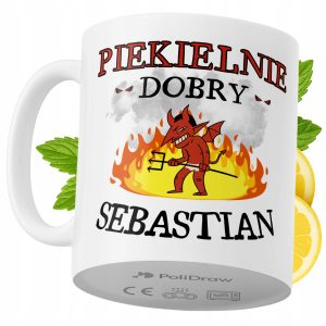 Kubek Dla Sebastiana na Prezent z Nadrukiem ze Zdjęciem 330 ml PoliDraw 967437 Kubek Dla Sebastiana na Prezent z Nadrukiem ze Zdjęciem 330 ml PoliDraw 967437