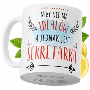 Kubek Dla Sekretarki na Prezent z Nadrukiem ze Zdjęciem 330 ml PoliDraw 968193
