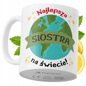 Kubek Dla Siostry na Prezent z Nadrukiem ze Zdjęciem 330 ml PoliDraw 968484