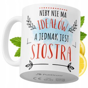 Kubek Dla Siostry na Prezent z Nadrukiem ze Zdjęciem 330 ml PoliDraw 969191 Kubek Dla Siostry na Prezent z Nadrukiem ze Zdjęciem 330 ml PoliDraw 969191