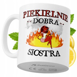 Kubek Dla Siostry na Prezent z Nadrukiem ze Zdjęciem 330 ml PoliDraw 969439 Kubek Dla Siostry na Prezent z Nadrukiem ze Zdjęciem 330 ml PoliDraw 969439