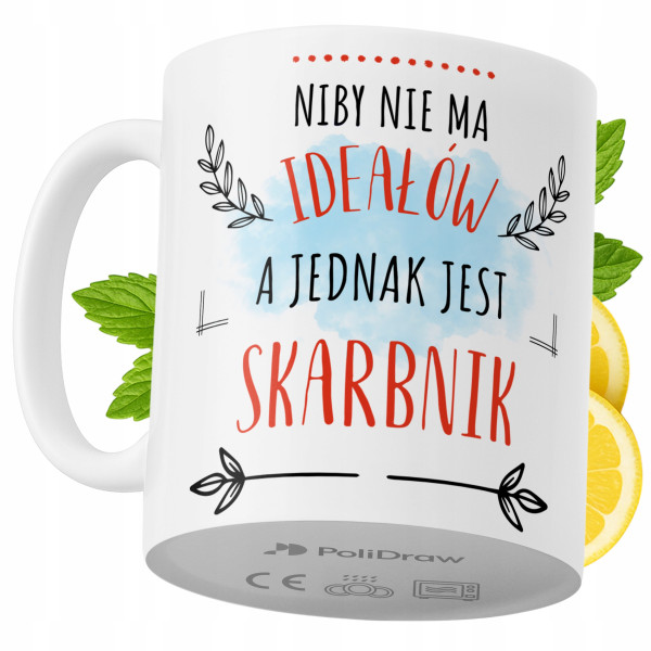 Kubek Dla Skarbnika na Prezent z Nadrukiem ze Zdjęciem 330 ml PoliDraw 967545